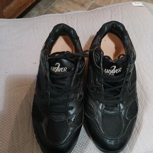 Black Leather Sneakers